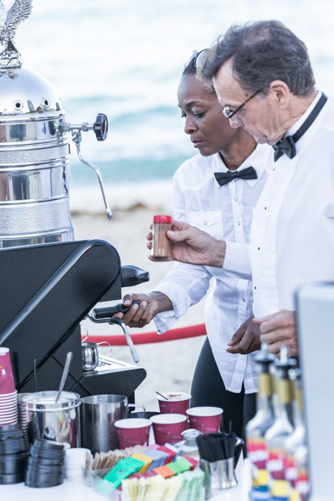 coffee cart at th ebeach
